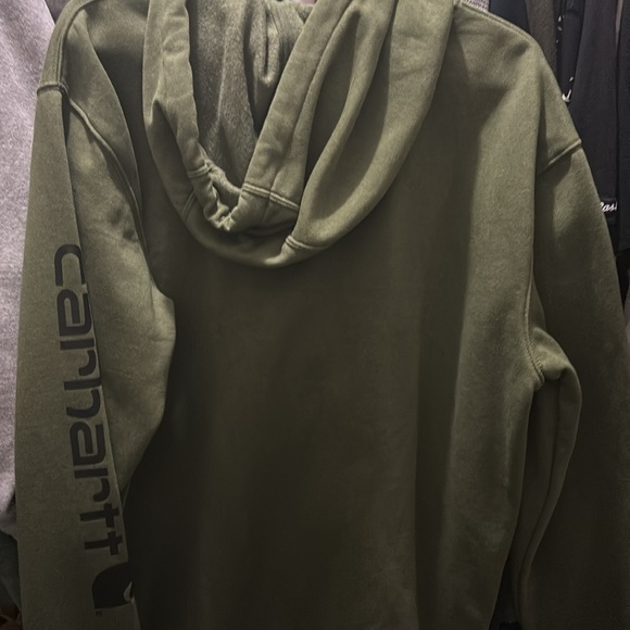BRAND NEW NEVER WORN mens carhartt hoodie with logo on sleeve NO LOW BALLERS ! - Picture 8 of 8